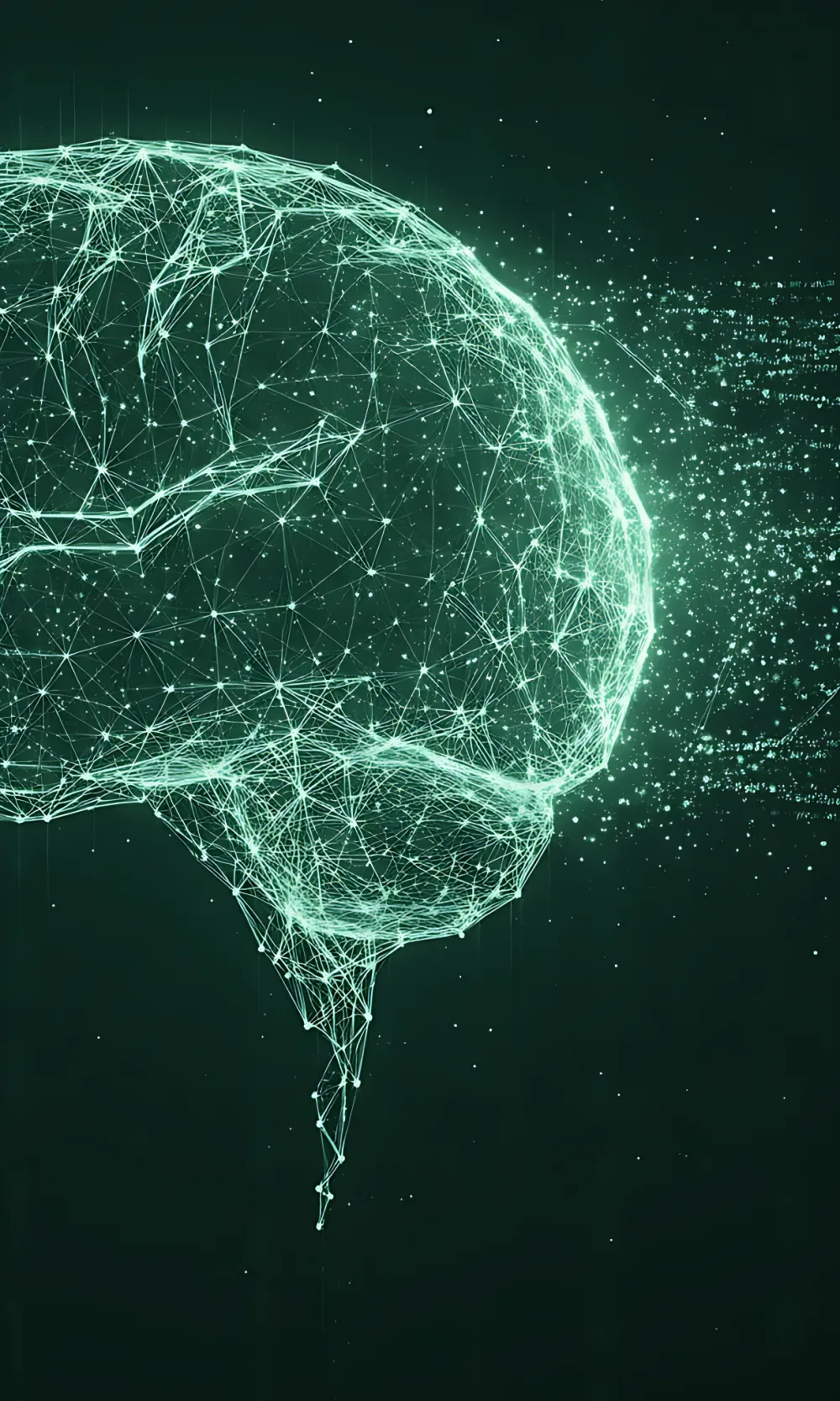 A brain drawn from points of data